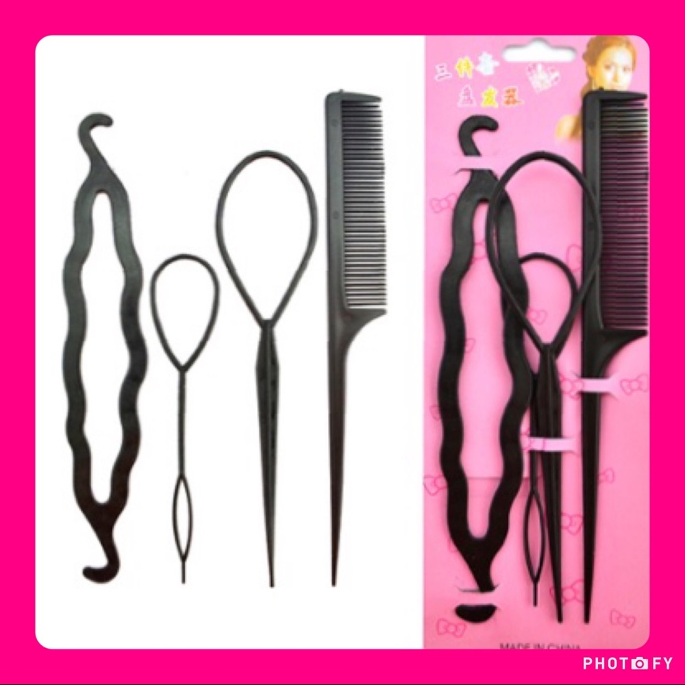 4 piece Hair Pack w/ Topsy Tail